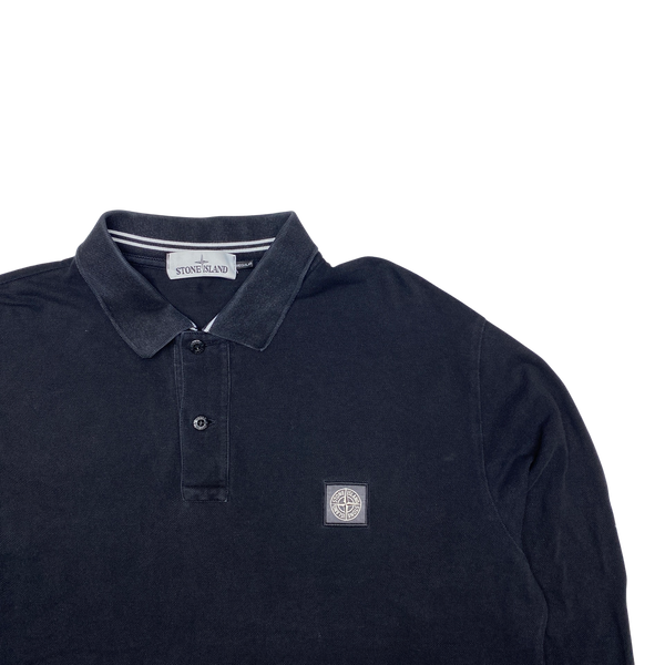 Stone Island 2016 Black Longsleeve Polo Shirt