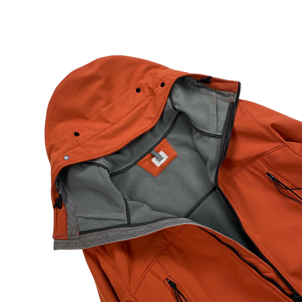 CP Company Soft Shell Burnt Orange Goggle Jacket