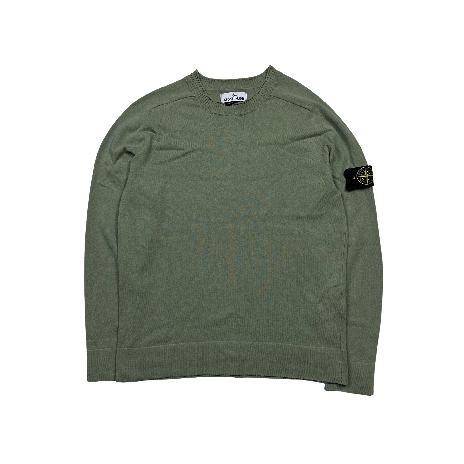 Stone Island 2019 Olive Green Lightweight Knitted Crewneck Medium Mat s Island