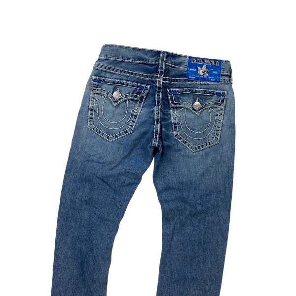 True Religion Blue Contrast Stitch Ricky Super T Jeans