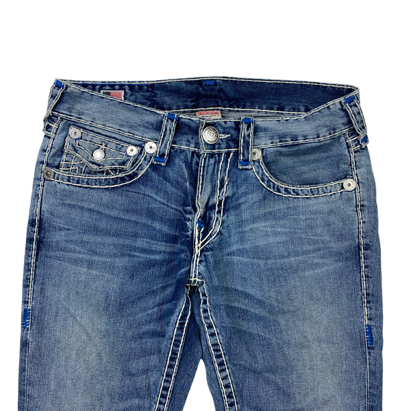 True Religion Blue Contrast Stitch Ricky Super T Jeans