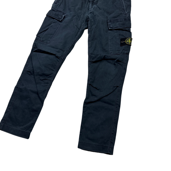 Stone Island 2017 Navy Slim Fit Cargo Trousers - 33"
