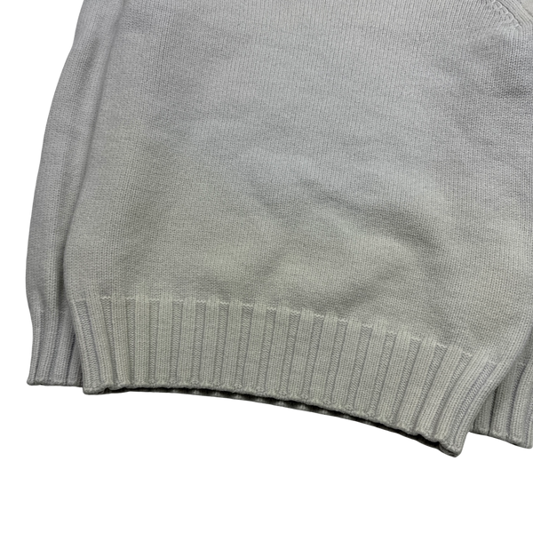 Stone Island 2016 White Thick Knit Jumper - Small