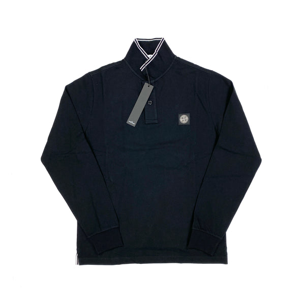 Stone Island Black Longsleeve Polo