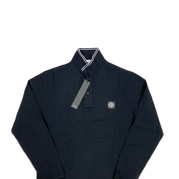 Stone Island Black Longsleeve Polo