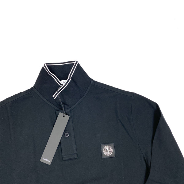 Stone Island Black Longsleeve Polo