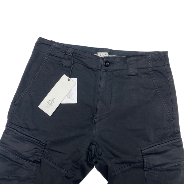CP Company Black Tapered Fit Cargo Trousers