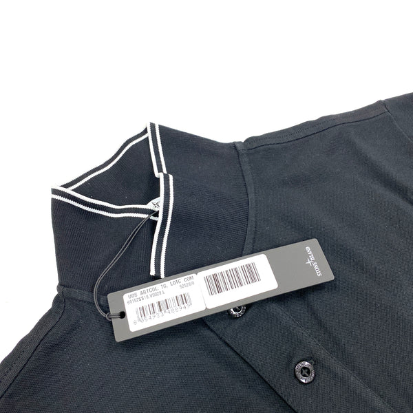 Stone Island Black Longsleeve Polo