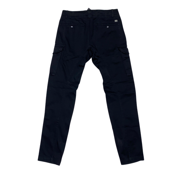 CP Company Black Tapered Fit Cargo Trousers