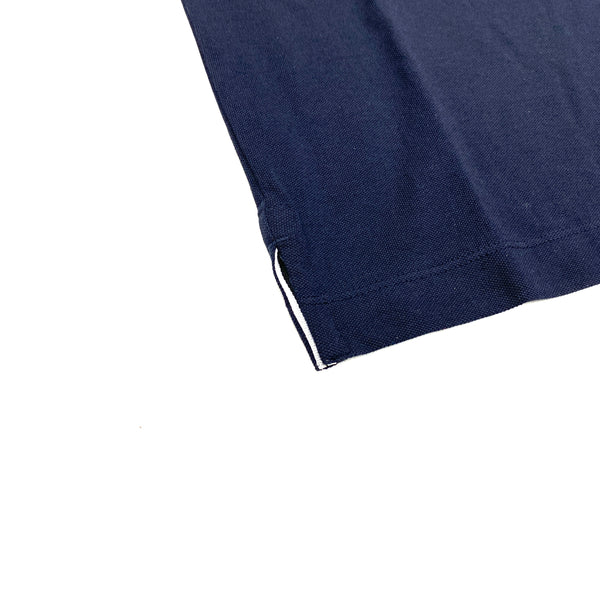 Stone Island Navy Blue Cotton Short Sleeve Polo Shirt