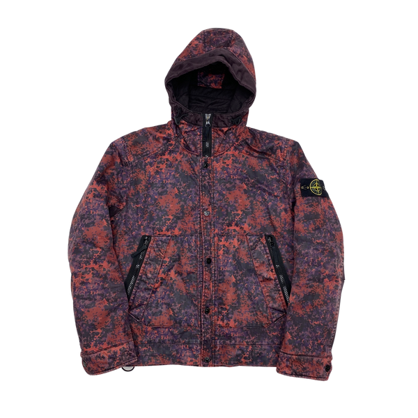 Stone Island 2013 Raso Gommato Red Camo Print OVD Jacket