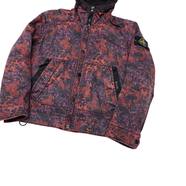 Stone Island 2013 Raso Gommato Red Camo Print OVD Jacket