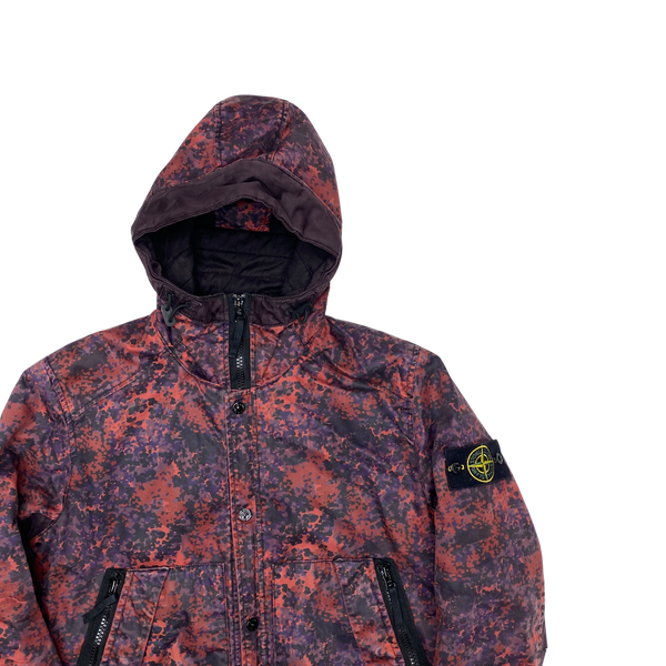 Stone Island 2013 Raso Gommato Red Camo Print OVD Jacket