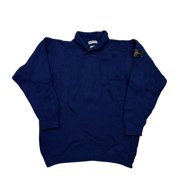 Stone Island Vintage 90's Pullover Roll Neck Knit - XXL