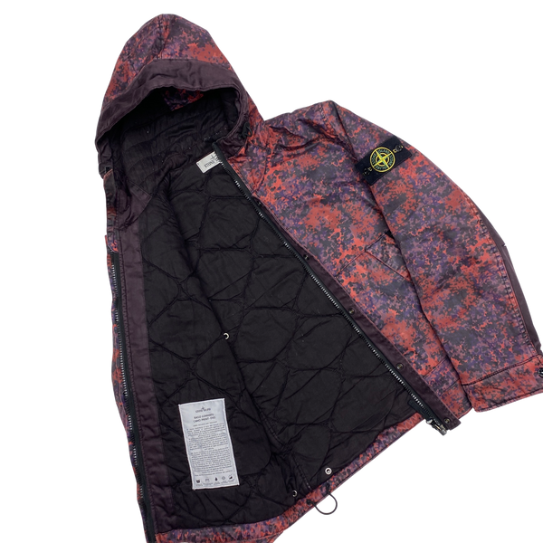 Stone Island 2013 Raso Gommato Red Camo Print OVD Jacket