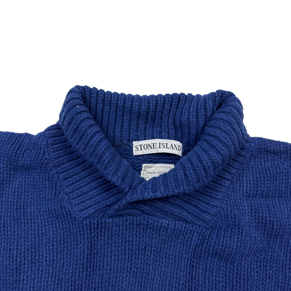 Stone Island Vintage 90's Pullover Roll Neck Knit - XXL
