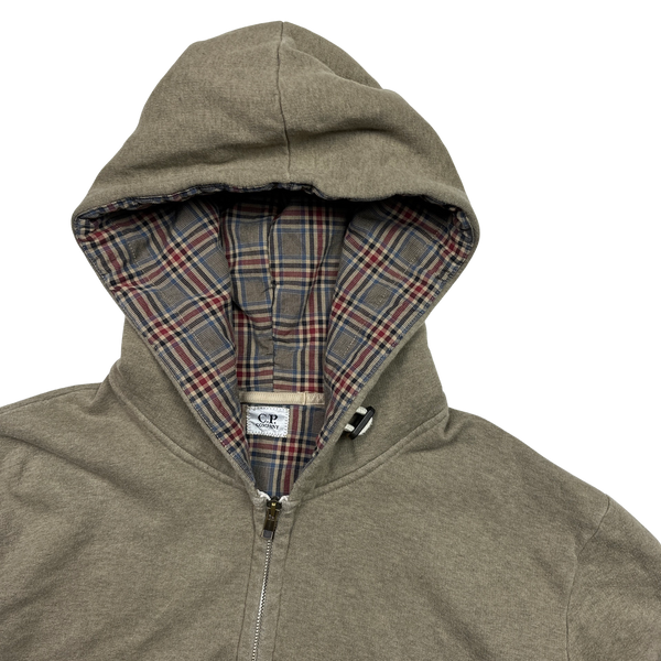 CP Company 2010 Olive Green Thick Cotton Hoodie - XL