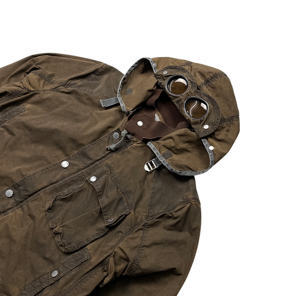 CP Company Rare 2007 Brown Tinto Terra Goggle Jacket - XL