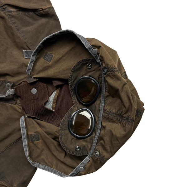 CP Company Rare 2007 Brown Tinto Terra Goggle Jacket - XL