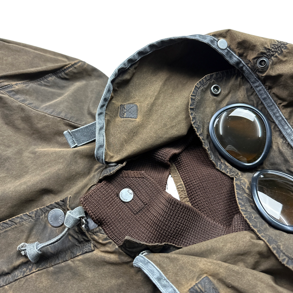 CP Company Rare 2007 Brown Tinto Terra Goggle Jacket - XL