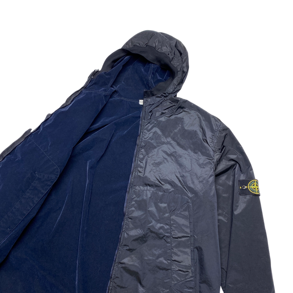 Stone Island 2005 Navy Velvet Lined Shimmer Jacket