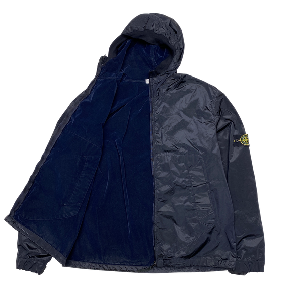 Stone Island 2005 Navy Velvet Lined Shimmer Jacket