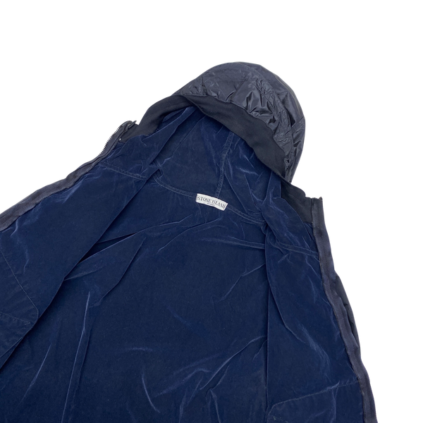 Stone Island 2005 Navy Velvet Lined Shimmer Jacket