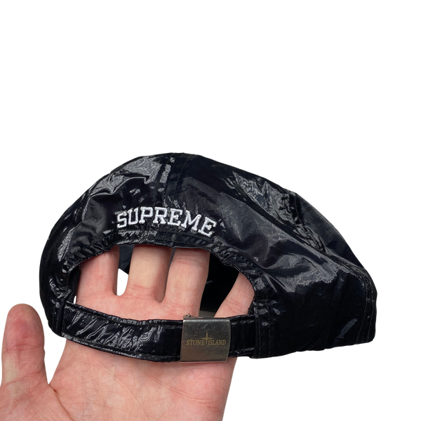 Stone Island x Supreme Black Silk Cap