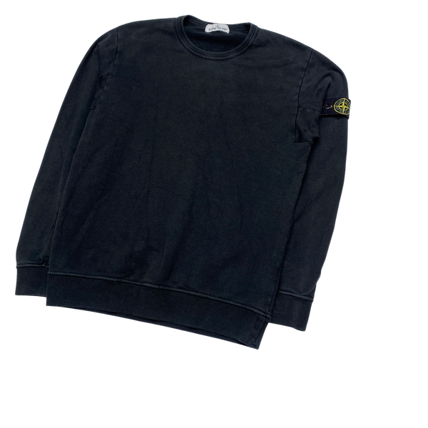 Stone Island 2016 Black Cotton Crewneck Jumper