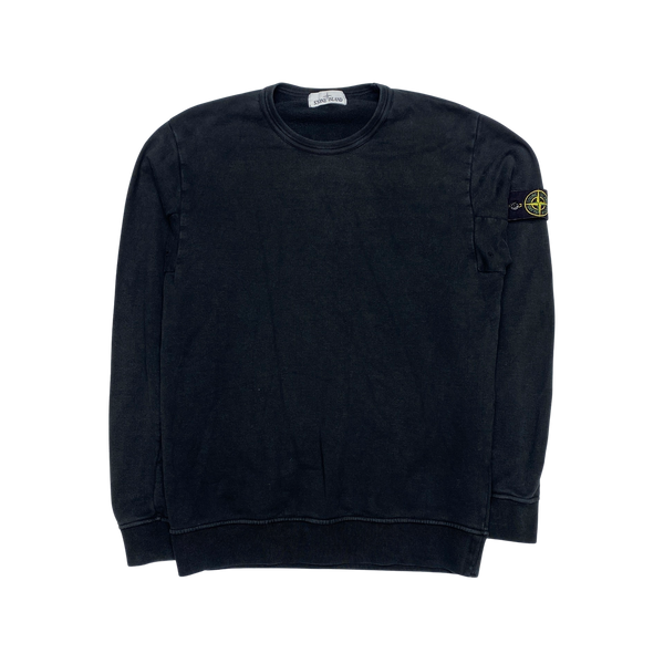 Stone Island 2016 Black Cotton Crewneck Jumper