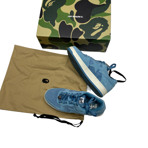 BAPE Baby Blue Bapesta Trainers UK 9