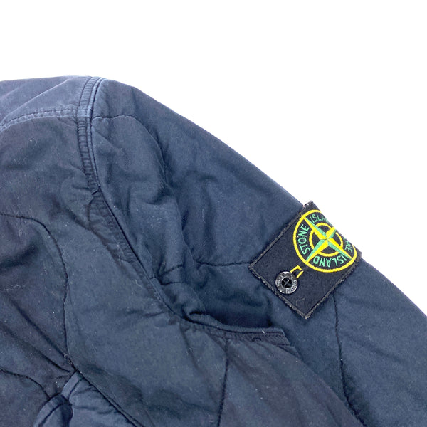 Stone Island Thick Cotton Navy Quilted Overshirt