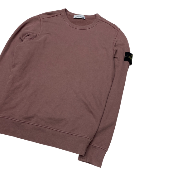 Stone Island Pink Cotton Crewneck Sweatshirt