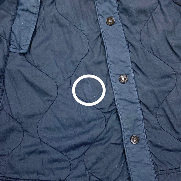 Stone Island Thick Cotton Navy Quilted Overshirt