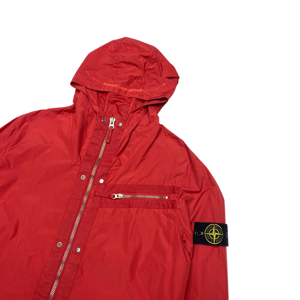 Stone Island 2009 Red Spalmutura Hooded Jacket