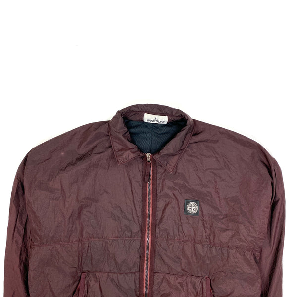 Stone Island Burgundy Red Padded Nylon Metal Jacket