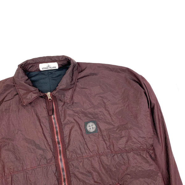Stone Island Burgundy Red Padded Nylon Metal Jacket