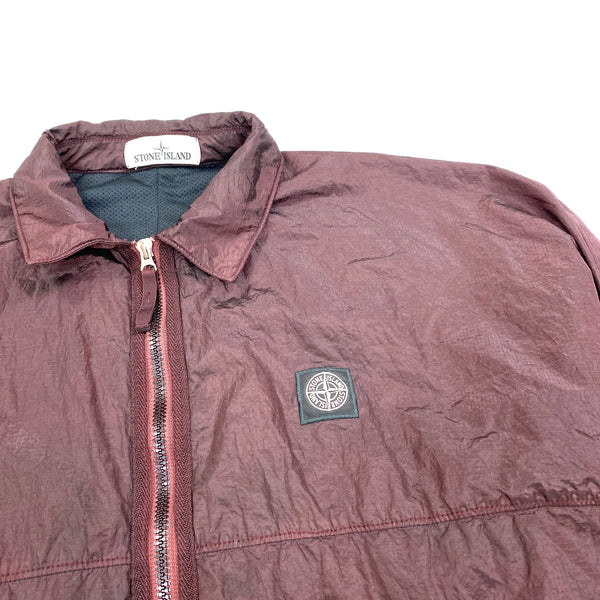 Stone Island Burgundy Red Padded Nylon Metal Jacket