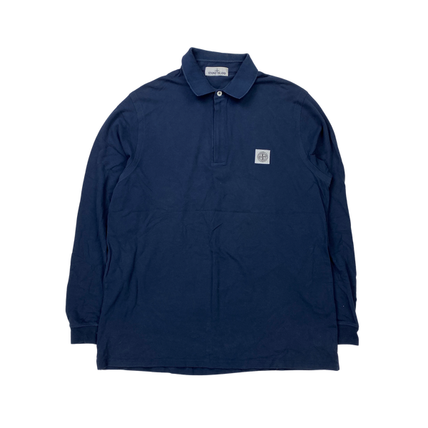 Stone Island Longsleeved Navy Poloshirt