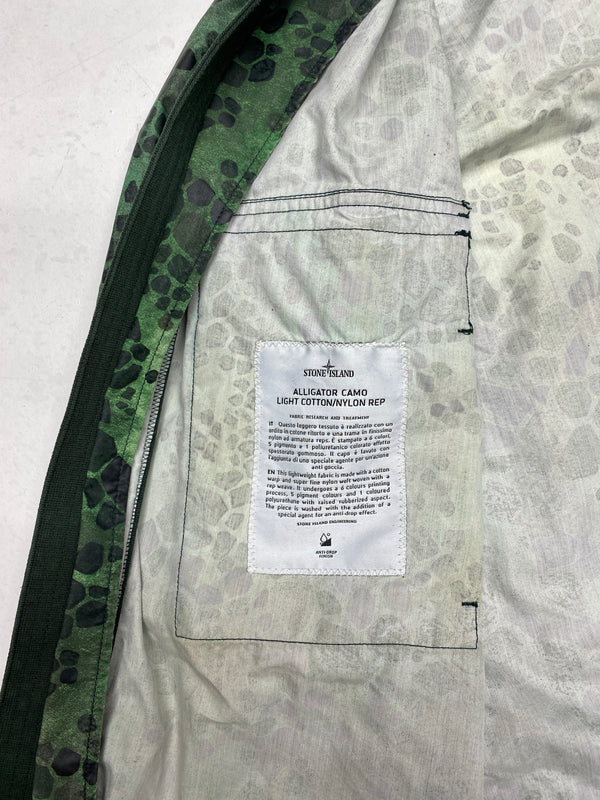 Stone Island 2018 Alligator Camo Light Cotton / Nylon Fishtail Parka