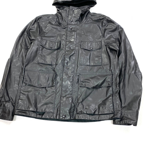 CP Company Black Oil Skin Goggle Jacket
