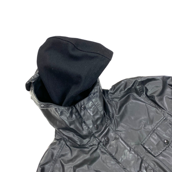 CP Company Black Oil Skin Goggle Jacket