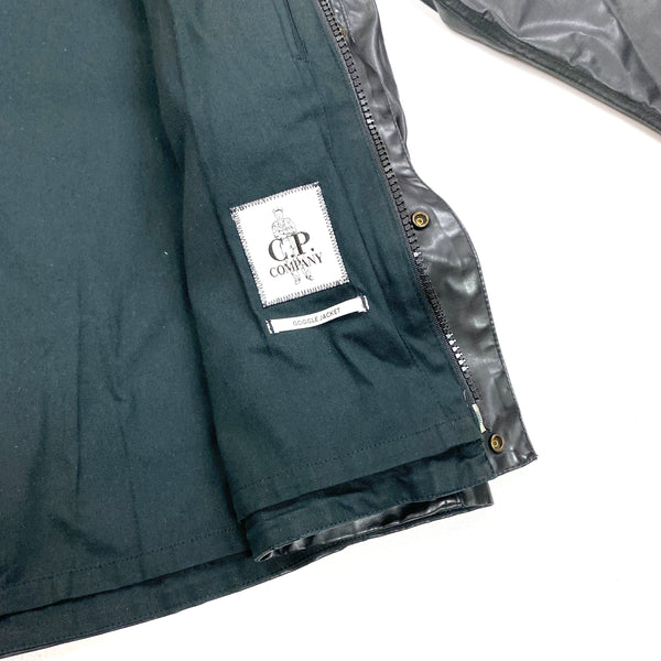 CP Company Black Oil Skin Goggle Jacket