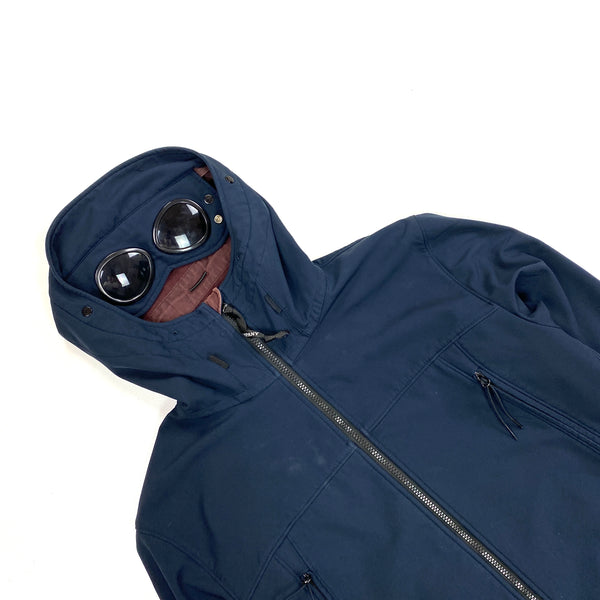 CP Company Navy Soft Shell Goggle Jacket