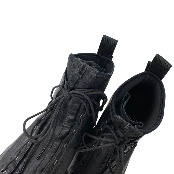 Stone Island x Ecco Black Leather Military Boots Mat s Island