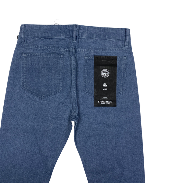 Stone Island 2019 Blue Tela Placcata Trousers