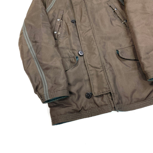 Stone Island Brown Oxford Nylon Parka Jacket