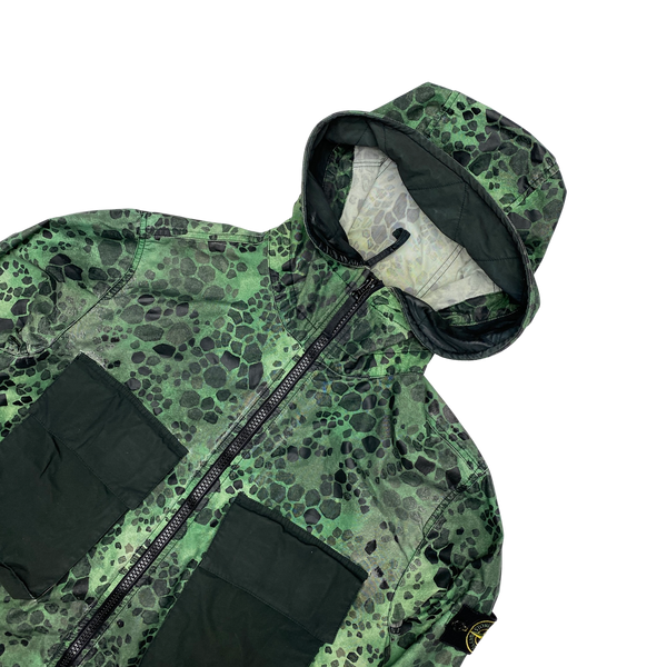 Stone Island 2018 Alligator Camo Light Cotton / Nylon Fishtail Parka