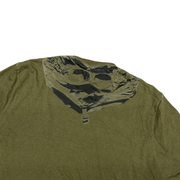 CP Company Khaki Goggle Print T Shirt