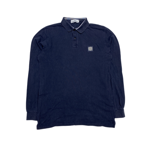 Stone Island 2015 Navy Longsleeve Polo Shirt